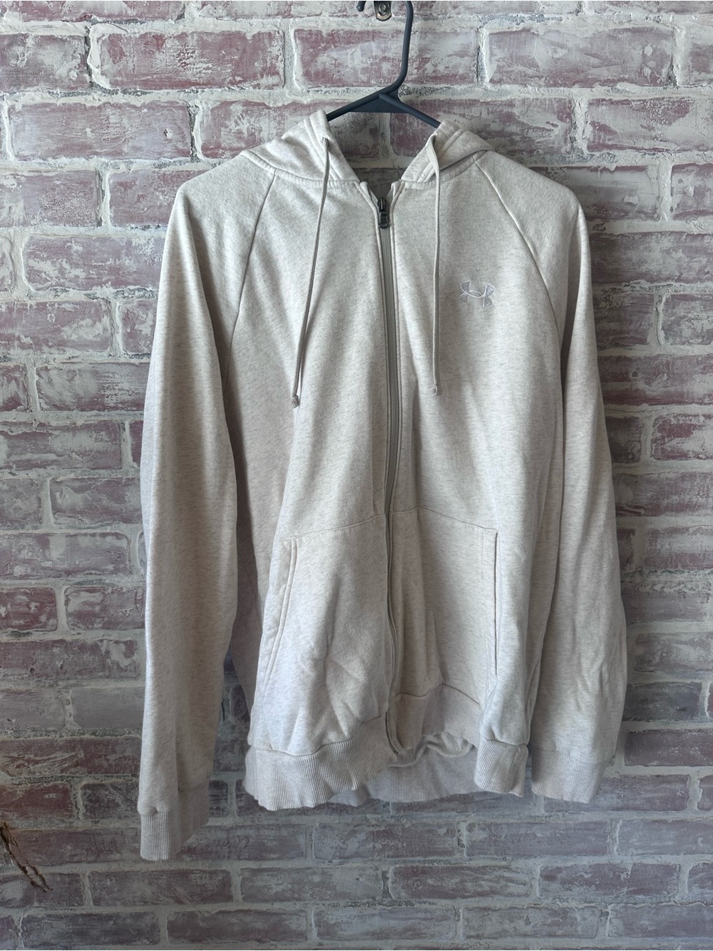 Under Armour Men's Full-Zip Hoodie in Light Cream